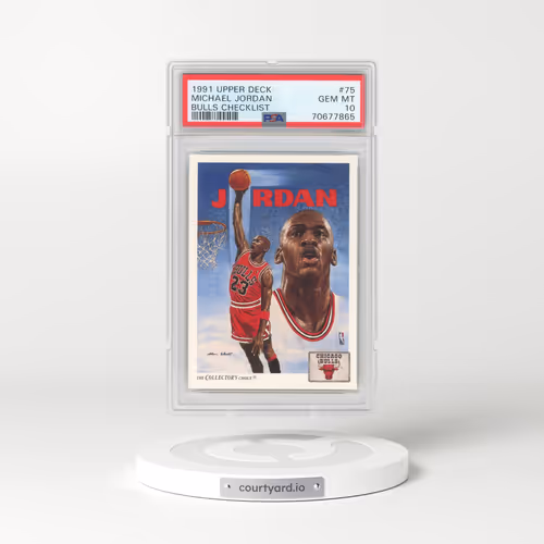 1991 Upper Deck #75 Michael Jordan - Bulls Checklist (PSA 10 GEM MINT)
