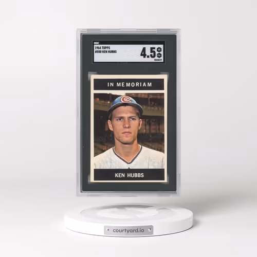 1964 Topps #550 Ken Hubbs - In Memoriam (SGC 4.5 VG-EX+)