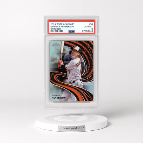 2024 Topps Chrome Strokes #S8 Gunnar Henderson (PSA 10 GEM MINT)
