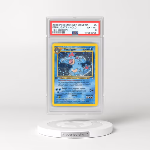 2000 Pokémon Neo Genesis #5 Feraligatr - 1st Edition Holo (PSA 6 EX-MT)