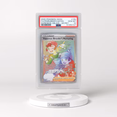 2020 Pokémon Sword & Shield Darkness Ablaze #195 Pokemon Breeder's Nurturing - Full Art Secret (PSA