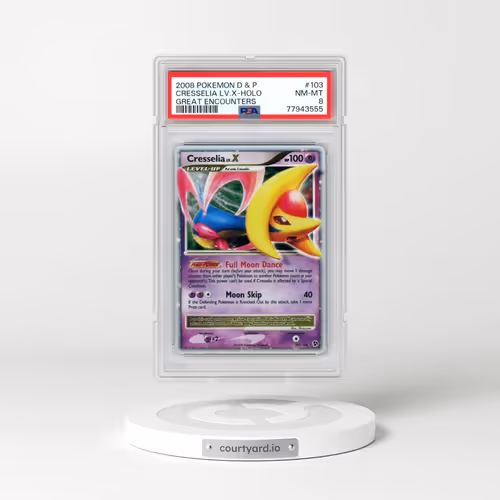 2008 Pokémon Diamond & Pearl Great Encounters #103 Cresselia LV.X - Holo (PSA 8 NM-MT)