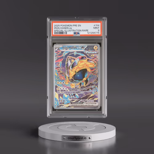 2025 Pokémon Pre EN-Prismatic Evolutions #154 Iron Hands EX - Holo Special Illustration Rare (PSA 9