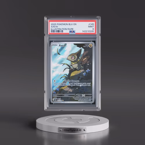 2025 Pokémon Blk EN-Black Bolt #145 Axew - Illustration Rare (PSA 9 MINT)
