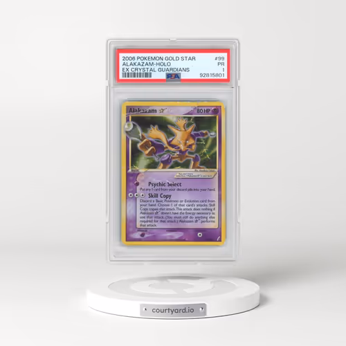 2006 Pokémon EX Crystal Guardians #99 Alakazam - Holo Gold Star (PSA 1 PR)