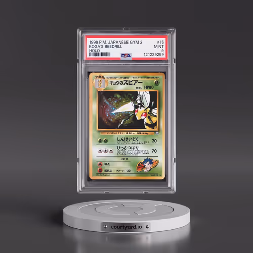 1999 Pokémon Gym 2 #15 Koga's Beedrill - Holo (PSA 9 MINT)