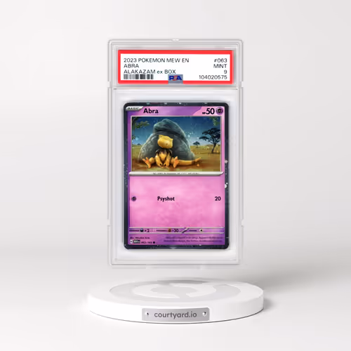 2023 Pokémon Mew EN-151 #063 Abra - Alakazam EX Box (PSA 9 MINT)