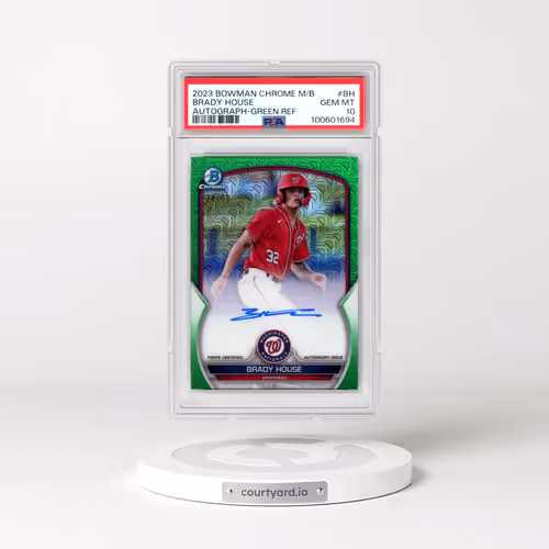 2023 Bowman Chrome Mega Box Autographs #BH Brady House - Green Refractor (PSA 10 GEM MINT)