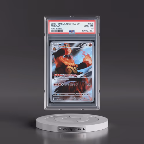 2025 Pokémon Sv11w-White Flare #098 Emboar - Art Rare (PSA 10 GEM MINT)