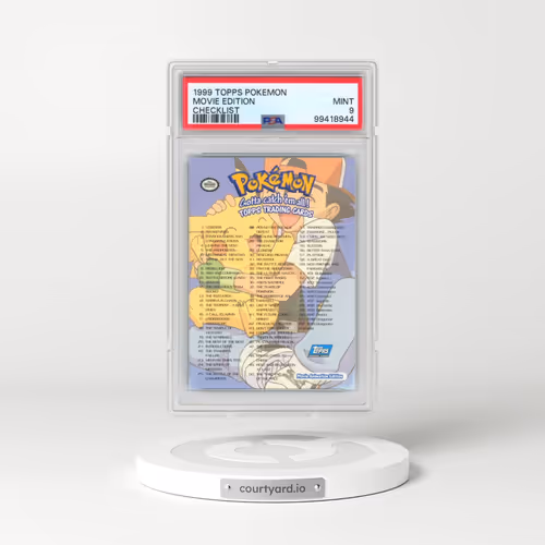 1999 Topps Pokémon the Movie Edt Movie Edition - Checklist (PSA 9 MINT)