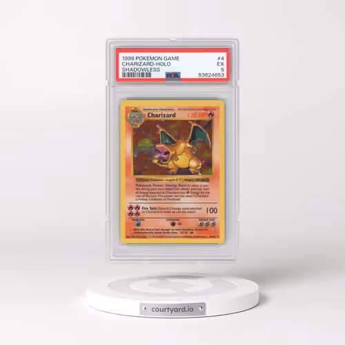 1999 Pokémon Game #4 Charizard - Holo Shadowless (PSA 5 EX)
