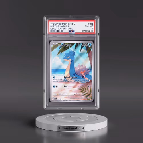 2025 Pokémon Dri EN-Destined Rivals #194 Misty's Lapras - Illustration Rare (PSA 8 NM-MT)
