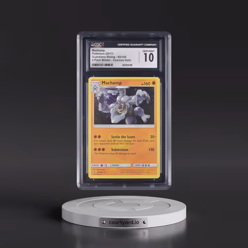 2017 Guardians Rising #65/145 Machamp - 2-Pack Blister Cosmos Holo (CGC 10 GEM MINT)