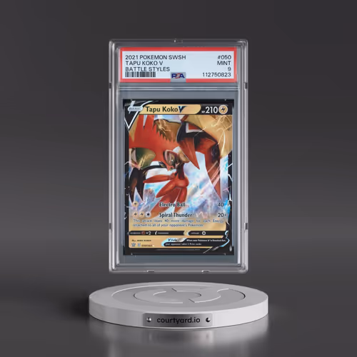 2021 Pokémon Sword & Shield Battle Styles #050 Tapu Koko V - Holo (PSA 9 MINT)