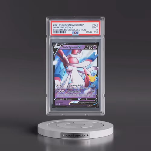 2021 Pokémon Swsh Black Star Promo #134 Dark Sylveon V - Holo Celebrations Collection (PSA 9 MINT)