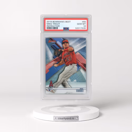 2018 Bowman's Best #65 Mike Trout - Refractor (PSA 10 GEM MINT)