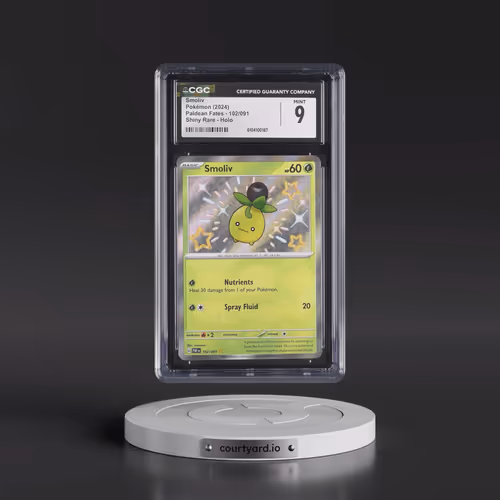 2024 Paldean Fates - PAF EN #102/091 Smoliv - Shiny Rare Holo (CGC 9 MINT)