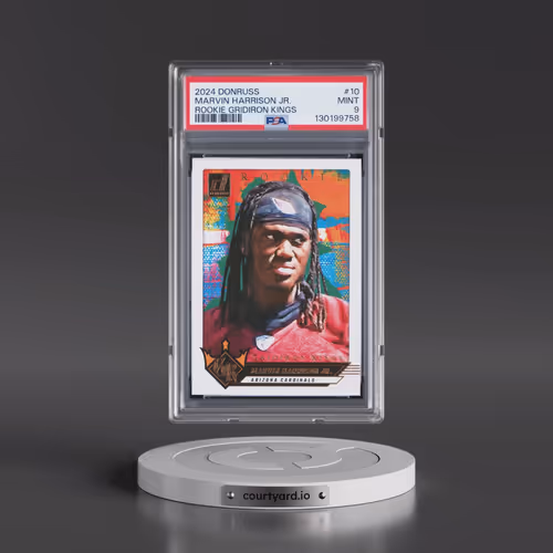 2024 Panini Donruss Rookie Gridiron Kings #10 Marvin Harrison Jr. (PSA 9 MINT)