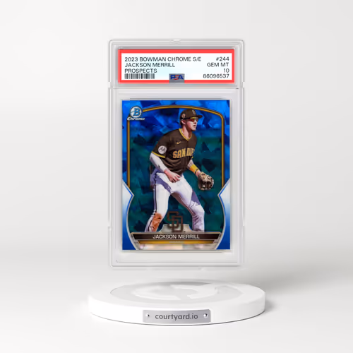 2023 Bowman Chrome Sapphire Edition Prospects #244 Jackson Merrill (PSA 10 GEM MINT)