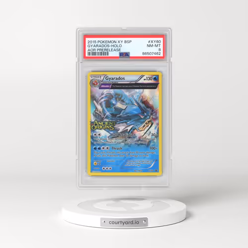 2015 Pokémon XY Black Star Promos #XY60 Gyarados - Holo Ancient Origins Prerelease (PSA 8 NM-MT)