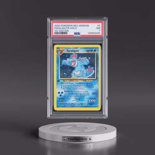2000 Pokémon Neo Genesis #5 Feraligatr - 1st Edition Holo (PSA 7 NM)