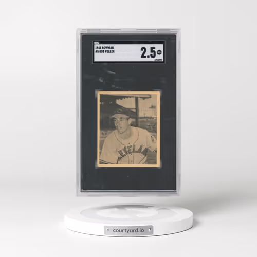 1948 Bowman #5 Bob Feller (SGC 2.5 GOOD+)
