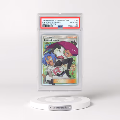 2019 Pokémon Sun & Moon Hidden Fates #68 Jessie & James - Full Art (PSA 10 GEM MINT)