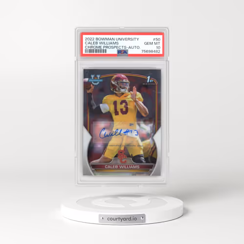 2022 Bowman University Chrome Prospects #50 Caleb Williams - Autograph (PSA 10 GEM MINT)