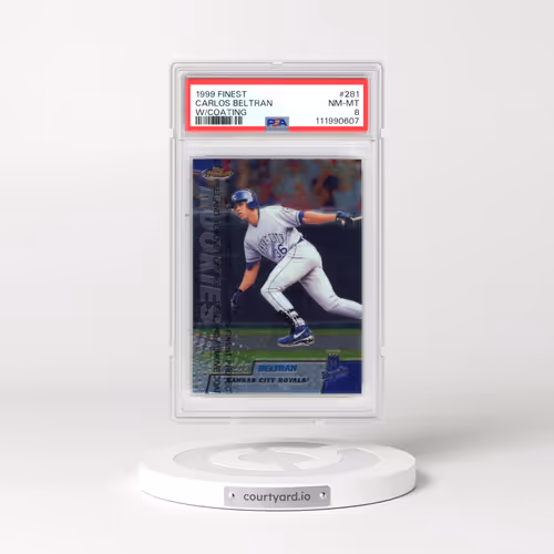 1999 Finest #281 Carlos Beltran - w/Coating (PSA 8 NM-MT)