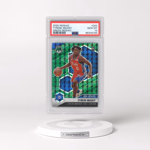 2020 Panini Mosaic #263 Tyrese Maxey - Green Mosaic (PSA 10 GEM MINT)
