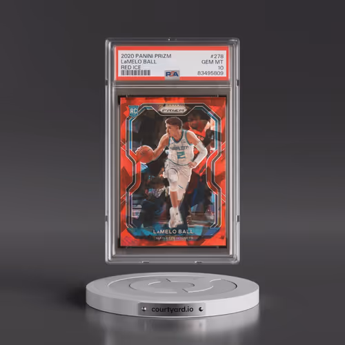 2020 Panini Prizm #278 LaMelo Ball - Red Ice (PSA 10 GEM MINT)