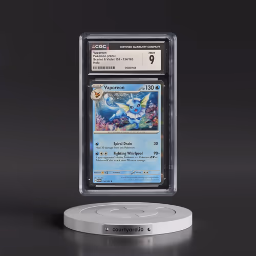 2023 Scarlet & Violet 151 - MEW EN #134/165 Vaporeon - Holo (CGC 9 MINT)