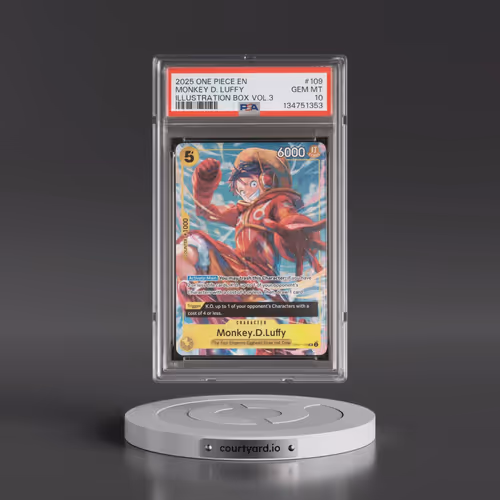 2025 One Piece Promos #109 Monkey D. Luffy - Illustration Box Vol.3 (PSA 10 GEM MINT)