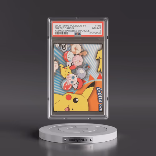 2000 Topps Pokémon TV Animation Series 3 Puzzle #P03 Puzzle Card 3 (PSA 8 NM-MT)