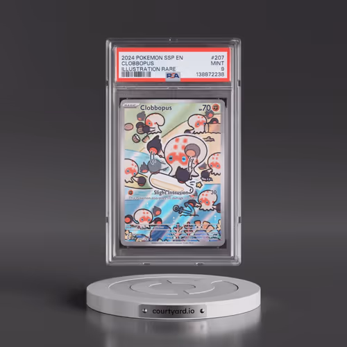 2024 Pokémon Ssp EN-Surging Sparks #207 Clobbopus - Illustration Rare (PSA 9 MINT)