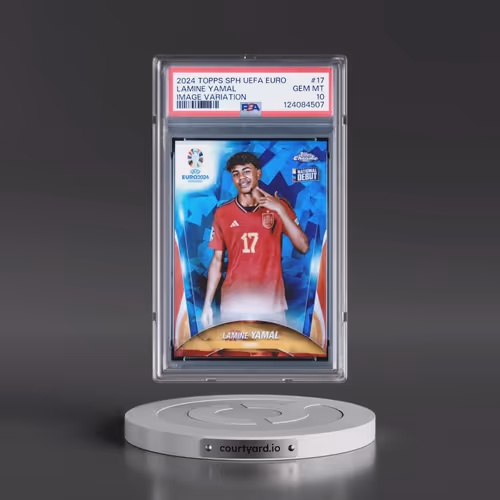 2024 Topps Chrome Sapphire UEFA Euro #17 Lamine Yamal - Image Variation (PSA 10 GEM MINT)