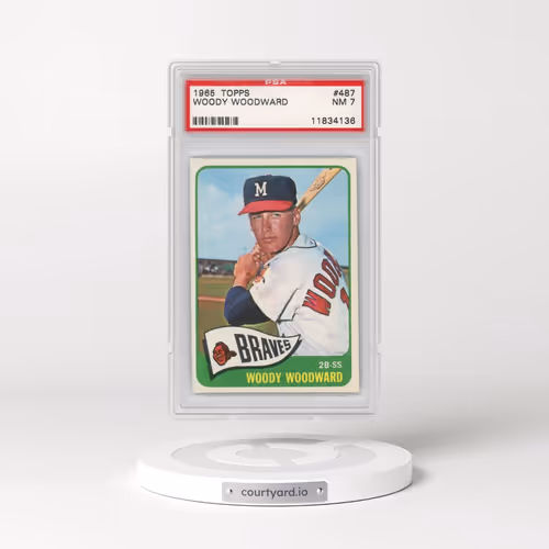 1965 Topps #487 Woody Woodward (PSA 7 NM)