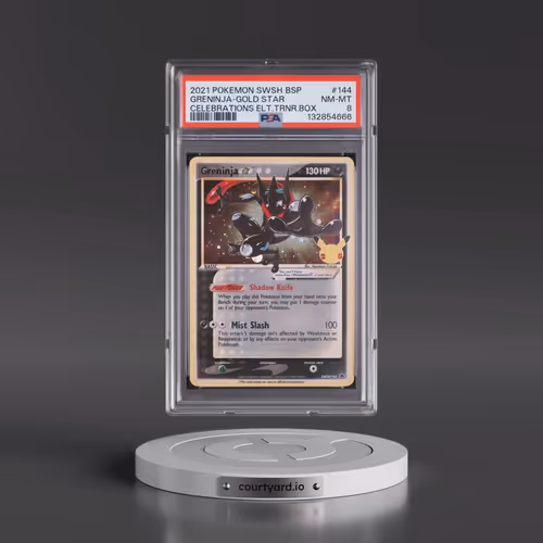 2021 Pokémon Swsh Black Star Promo #144 Greninja-Gold Star - Celebrations Elite Trainer Box (PSA 8 N