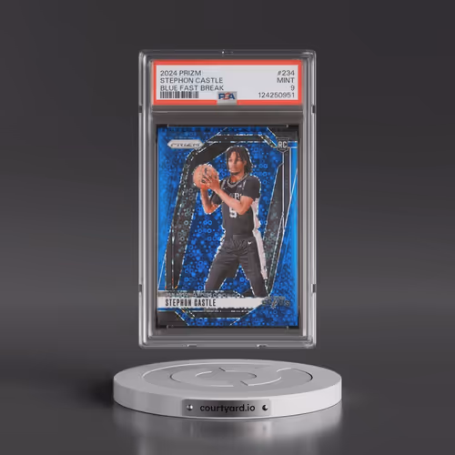 2024 Panini Prizm #234 Stephon Castle - Blue Fast Break (PSA 9 MINT)
