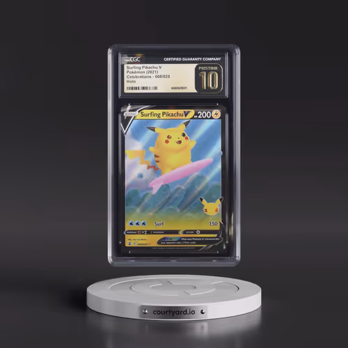 2021 Celebrations #008/025 Surfing Pikachu V - Holo (CGC 10 PRISTINE)