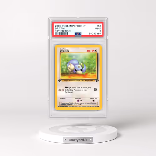 2000 Pokémon Rocket #53 Dratini - 1st Edition (PSA 9 MINT)