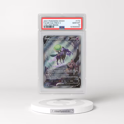 2021 Pokémon Sword & Shield Chilling Reign #172 Shadow Rider Calyrex V - Holo Full Art (PSA 10 GEM MINT)