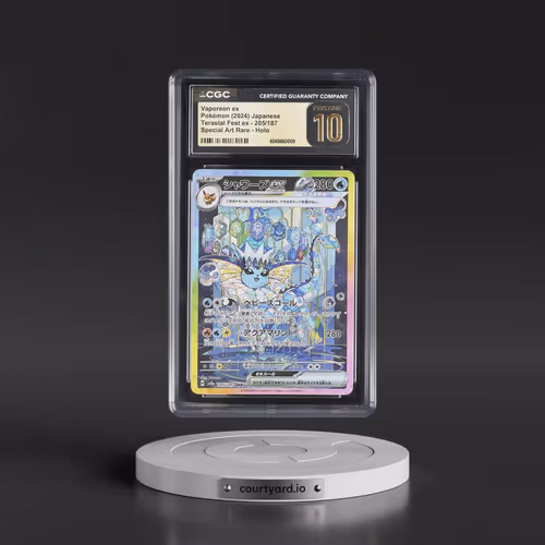 2024 Pokémon Sv8a-Terastal Fest EX #205 Vaporeon EX - Holo Special Art Rare (CGC 10 PRISTINE)