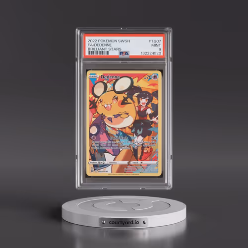 2022 Pokémon Sword & Shield Brilliant Stars #TG07 Dedenne - Full Art (PSA 9 MINT)