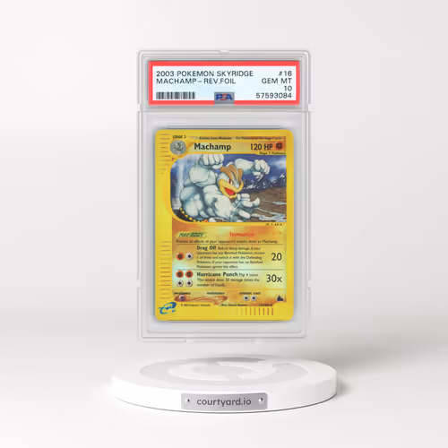 2003 Pokémon Skyridge #16 Machamp - Reverse Foil (PSA 10 GEM MINT)