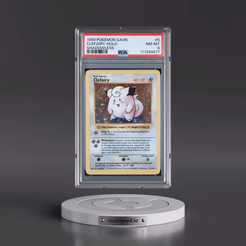 1999 Pokémon Game #5 Clefairy - Holo Shadowless (PSA 8 NM-MT)