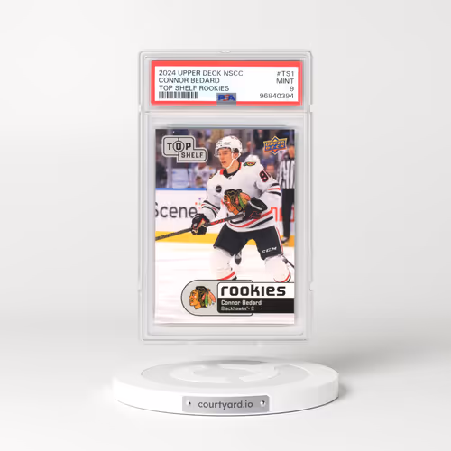 2024 Upper Deck National Sport Collectors Convention Top Shelf Rookies #TS1 Connor Bedard (PSA 9 MINT)