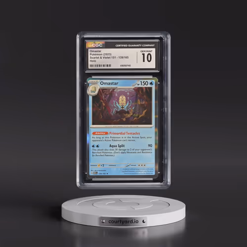 2023 Scarlet & Violet 151 - MEW EN #139/165 Omastar - Holo (CGC 10 GEM MINT)