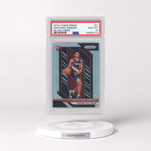 2018 Panini Prizm #61 Anfernee Simons - Silver Prizm (PSA 10 GEM MINT)