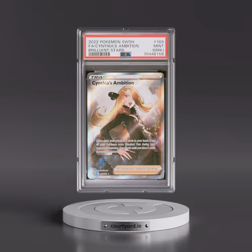2022 Pokémon Sword & Shield Brilliant Stars #169 Cynthia's Ambition - Full Art (PSA 9 MINT)